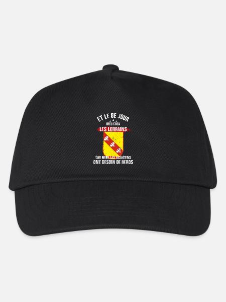 Au 8eme jour, Dieu créa les lorrains - Casquette de baseball Enfant - noir