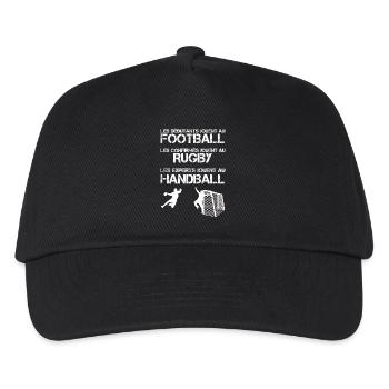 Les experts jouent au handball - Casquette de baseball Enfant - noir - Devant