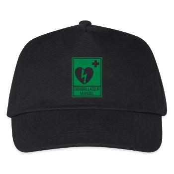 Defibrillateur Manuel - Casquette de baseball Enfant - noir - Devant