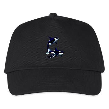 Killer Whale Family - Kinder Basecap - Schwarz - Vorne