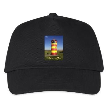 Pilsumer Leuchtturm - Kinder Basecap - Schwarz - Vorne