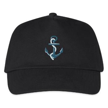 anchor - Kids’ Baseball Cap - black - Front