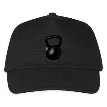 Kettlebell - Kugelhantel - Kinder Basecap - Schwarz - Vorne