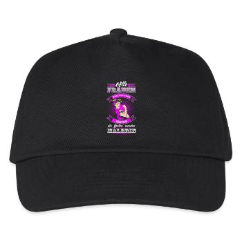 Malerin - Beste Frauen - Kinder Basecap - Schwarz - Vorne