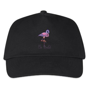 FLAMINGO BE WILD SUMMER SUNSET GIFT - Kids’ Baseball Cap - black - Front