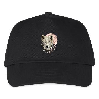 loup sait - Casquette de baseball Enfant - noir - Devant