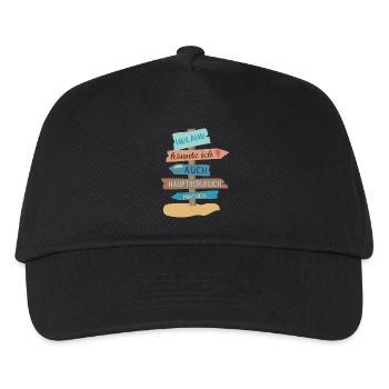 Urlaub - Kinder Basecap - Schwarz - Vorne