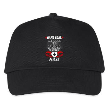 Kinder T-Shirt - Mein Papa ist Arzt - Kinder Basecap - Schwarz - Vorne