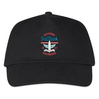 Surfing surfing christmas sun beach waves - Kids’ Baseball Cap - black - Front