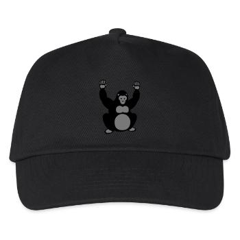 Gorilla Hände hoch 2 - Kinder Basecap - Schwarz - Vorne