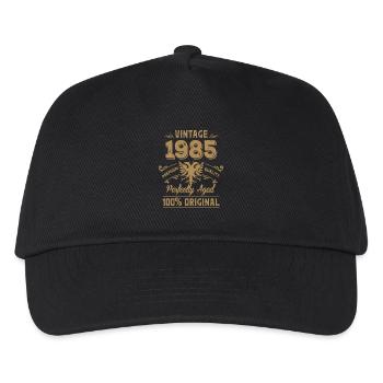 Jahrgang 1985 Premium Qualität Orginal - Kinder Basecap - Schwarz - Vorne