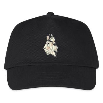 geometrischer Löwe - Kinder Basecap - Schwarz - Vorne