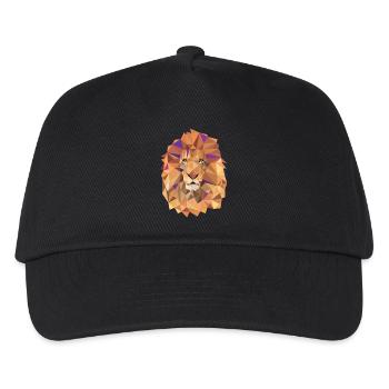 Löwe - Kinder Basecap - Schwarz - Vorne
