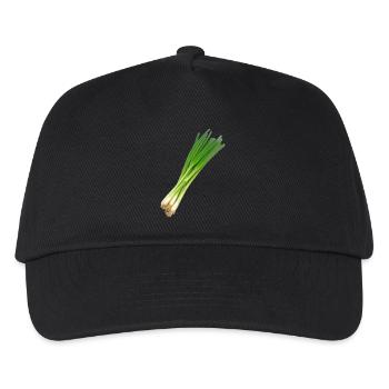 zwiebeln onion halloween gemuese vegetables39 - Kinder Basecap - Schwarz - Vorne