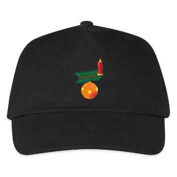 weihnachten winter rentier weihnachtsmann ugly chr - Kinder Basecap - Schwarz - Vorne