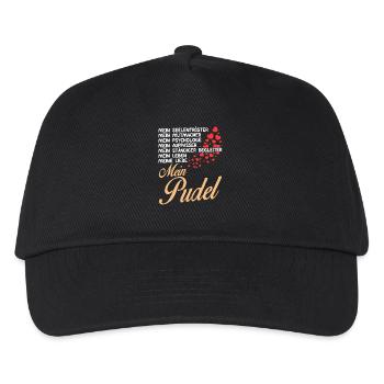 Pudel - Mein - Kinder Basecap - Schwarz - Vorne
