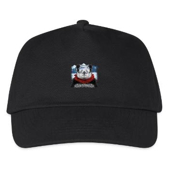 ski panda - Kids’ Baseball Cap - black - Front