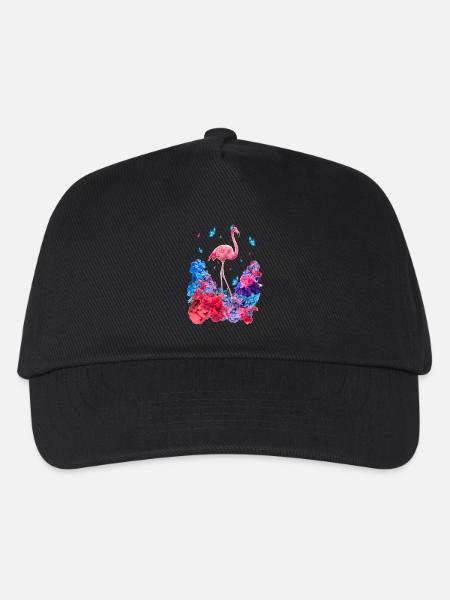 Wolken Flamingo - Kinder Basecap - Schwarz