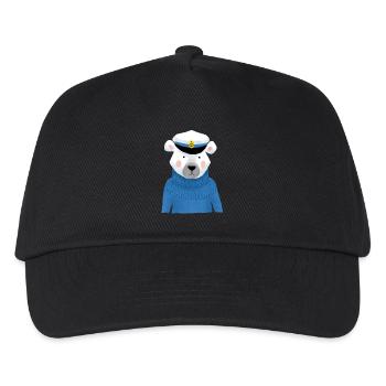 Seebär - Kinder Basecap - Schwarz - Vorne