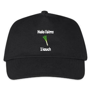 I bims 1 Lauch | Lauch Shirt Lustig - Kinder Basecap - Schwarz - Vorne