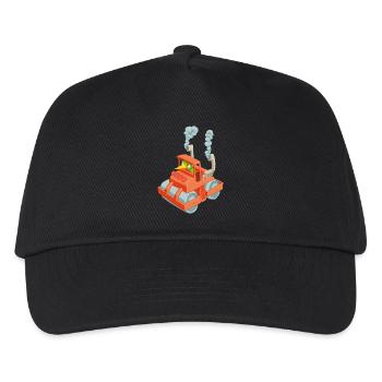 Caterpillar in a vehicle - Kids’ Baseball Cap - black - Front