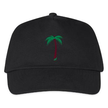 Palme mit Kokosnuss - Kinder Basecap - Schwarz - Vorne