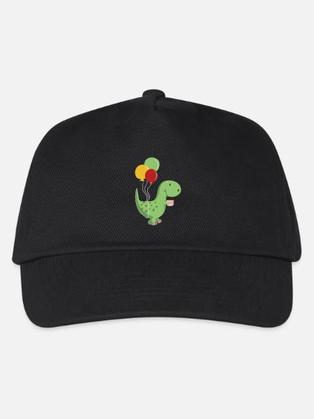 Happy Birthday -Geburtstag Junge T Rex Dinosaurier - Kinder Basecap - Schwarz