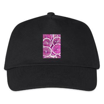 zitrone - Kinder Basecap - Schwarz - Vorne
