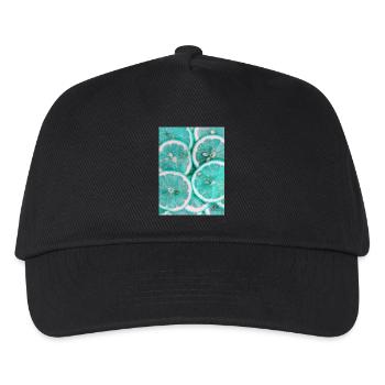 zitrone - Kinder Basecap - Schwarz - Vorne