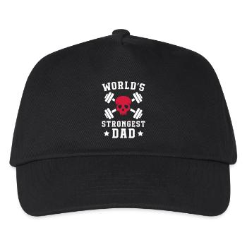 World's strongest dad - Kids’ Baseball Cap - black - Front