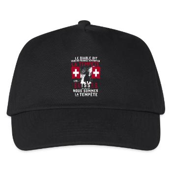 Tempête Suisses - Casquette de baseball Enfant - noir - Devant