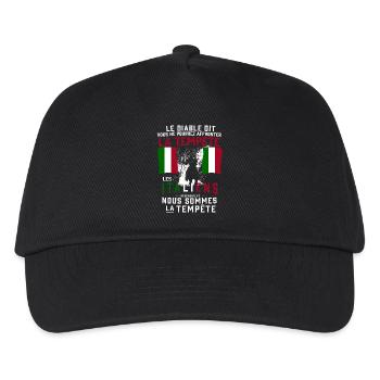 Tempête Italiens - Casquette de baseball Enfant - noir - Devant