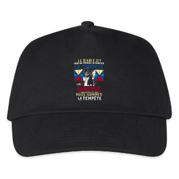 Réunionnais Tempête - Casquette de baseball Enfant - noir - Devant