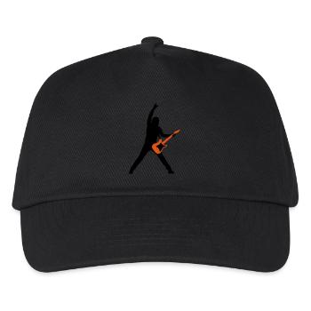 rock_gitarrist_2c - Kids’ Baseball Cap - black - Front