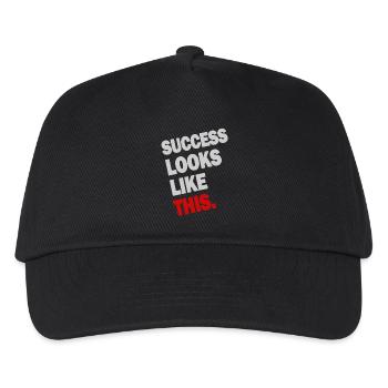 SUCCESS LOOKS LIKE THIS (White) - Kids’ Baseball Cap - black - Front