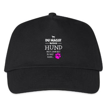 Hundeliebhaber gegen Nachbar - Kinder Basecap - Schwarz - Vorne