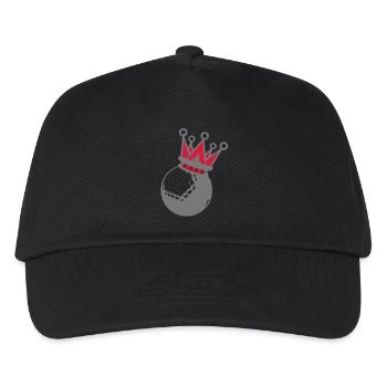 Golfball-Krone crown1 - Kinder Basecap - Schwarz - Vorne
