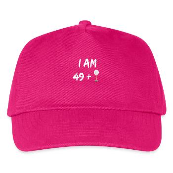 I am 49 Plus Goft Ball For Golfer - Kids’ Baseball Cap - fuchsia - Front