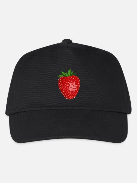 strawberry - Kids’ Baseball Cap - black