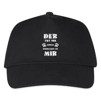 He doesn't do anything - Kids’ Baseball Cap - black - Front