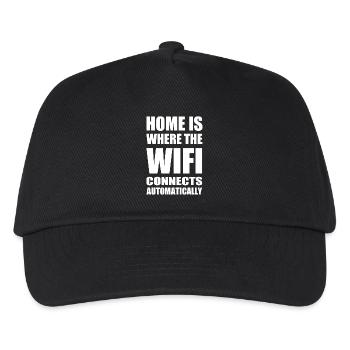 wifi à la maison - Casquette de baseball Enfant - noir - Devant