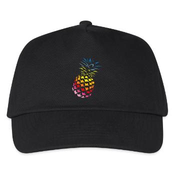 Pineapple rainbow colors - Kids’ Baseball Cap - black - Front
