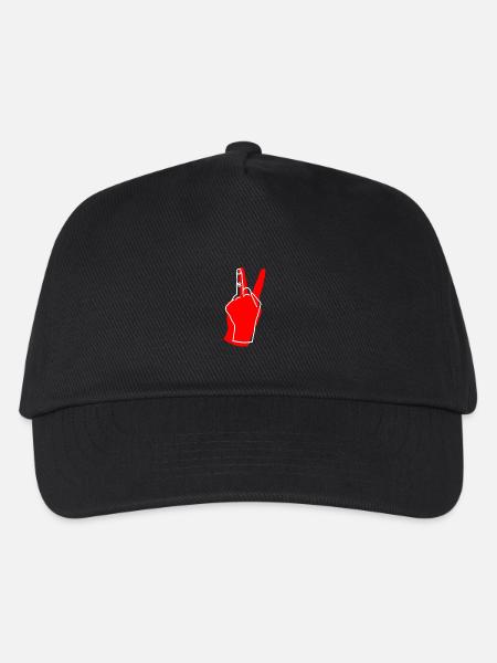 peace red - Kids’ Baseball Cap - black