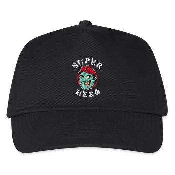 Superheld Zombie - Kinder Basecap - Schwarz - Vorne