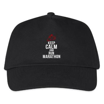 Marathon Sportart Geschenk Sport Diziplin - Kinder Basecap - Schwarz - Vorne