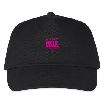 Ça s'appelle Moin. | Moin. Moin bavarde déjà - Casquette de baseball Enfant - noir - Devant