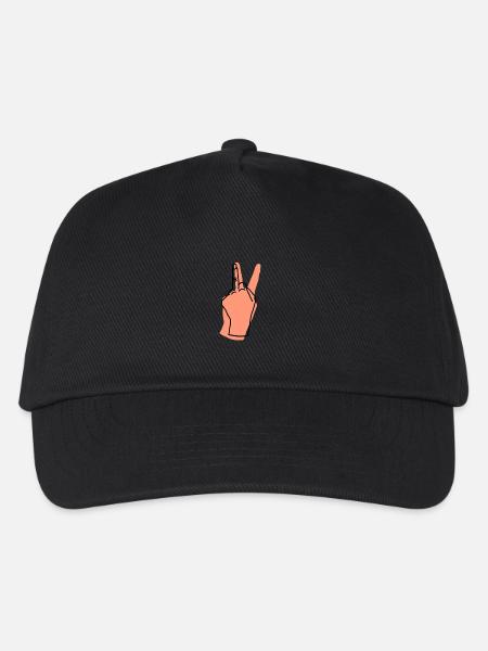 peace pfirsisch - Kinder Basecap - Schwarz