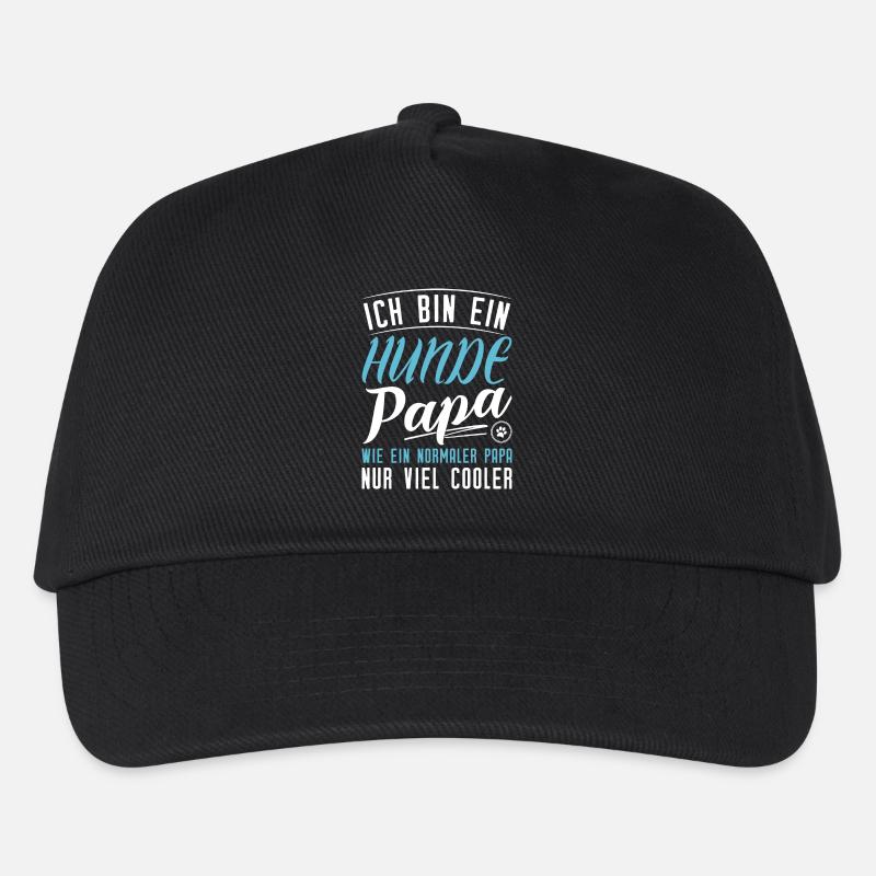 Hunde Papa T-Shirt - Hunde Papas sind cooler - Kinder Basecap - Schwarz