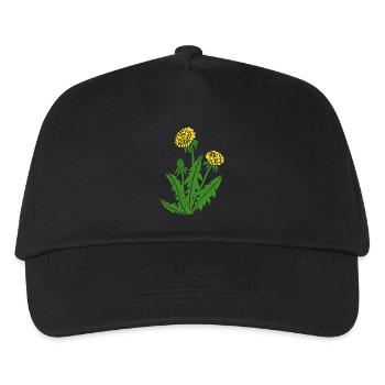 löwenzahn löwe pusteblume butterblume dandy lion - Kinder Basecap - Schwarz - Vorne