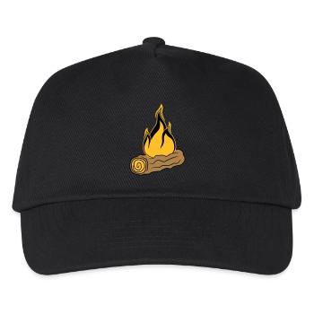 wood branch forest tree trunk woodcut forest fire bran - Kids’ Baseball Cap - black - Front